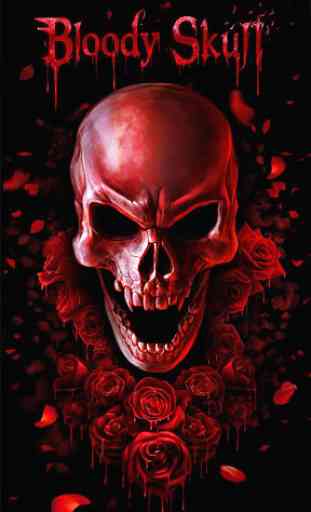 Red Blood Skull Live Wallpaper 1
