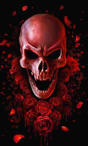 Red Blood Skull Live Wallpaper 4