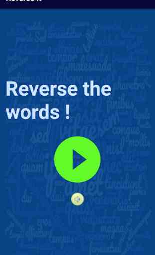 Reverse It - Reverse the word game 1