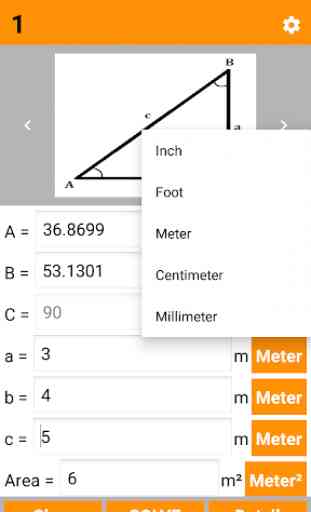 Right Angled Triangle Calculator and Solver - PRO 4