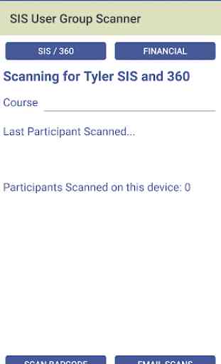SIS User Group Attendance Scanner 1