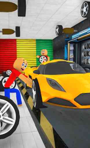 Stickman Car Wash Garage - Car Games 3