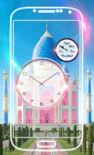 Tajmahal Clock Live Wallpaper 4