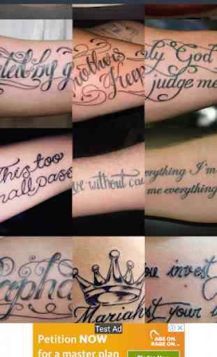 Tattoo Writing Designs 2