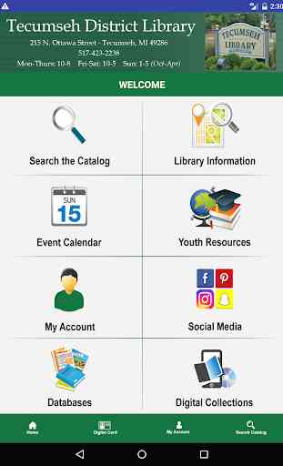 Tecumseh District Library App 4