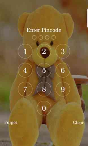 Teddy Bear Pin Lock (Theme) 4