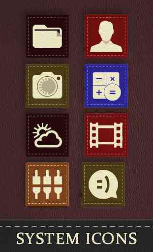 Texture Leather - Icon Pack UX Theme 3