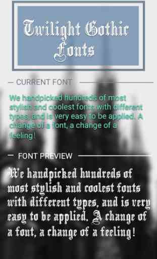 Twilight Gothic Font for FlipFont ,Cool Fonts Text 1