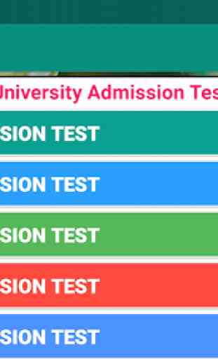 University Admission Test 3