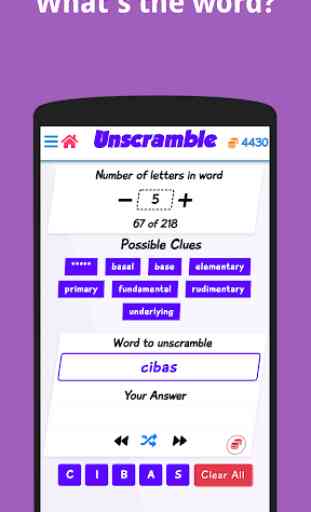 Unscramble - Synonyms, Shuffle, Answer 3