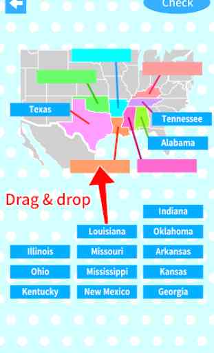 US States & Capitals Map Quiz 1