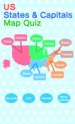 US States & Capitals Map Quiz 3
