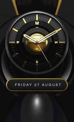 VARGO Designer Clock Widget black gold 2