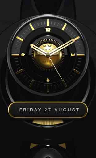 VARGO Designer Clock Widget black gold 4