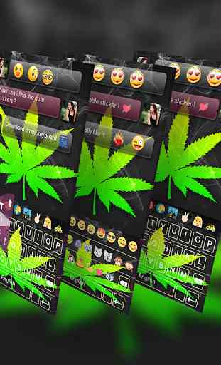 Weed Emoji Keyboard - weed Emoji keyboard theme 1