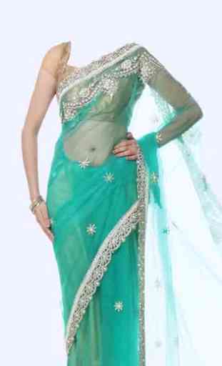 Women Transparent Saree Photo Suit 2