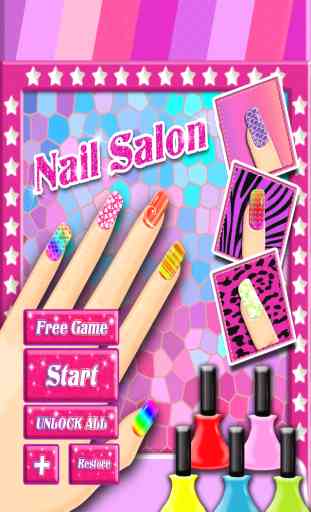 Aaah! Make my nails beautiful! FREE- super fun beauty salon game for little flower girls 1