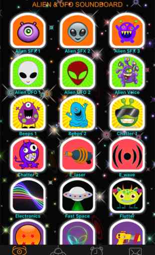 Alien Voice & UFO Soundboard Button Free: 90+ Sci-Fi Sound Effects of Robot Chatter & Space Flying 1