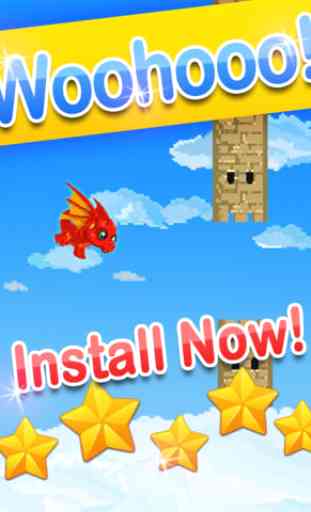 Adventure of Flying Dragon - A Fun Flappy Quest FREE 4