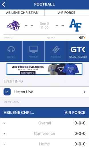 Air Force Athletics Gameday LIVE 3