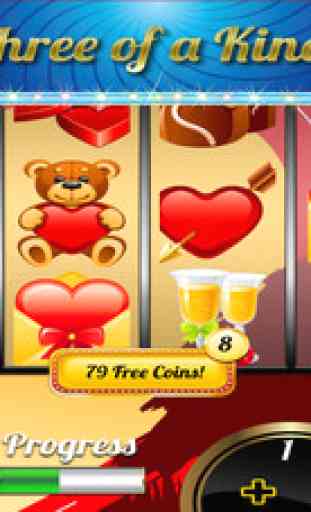 Amazing Heart of Fire Casino Slots - Love Craze Roulette, Win Big Blackjack & V-Day Slot Machine Pro 3