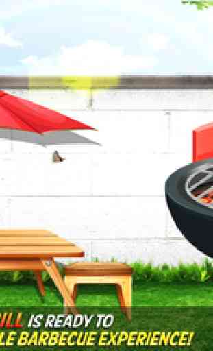 American BBQ steak & skewers grill : Outdoor barbecue cooking simulator free game 2