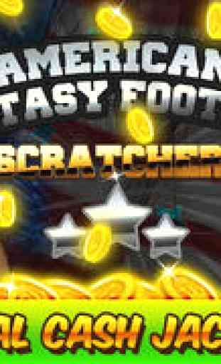 American Fantasy Football Lottery Scratchers - Lotto Scratch Off Tickets Games To Win Virtual Money Cash Prizes FREE 3