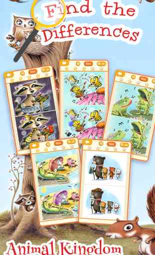 Animal Kingdom Spot the Difference Picture Hunter Puzzle Games for Kids and Family- Search and find differences in each pic! Free Edition 1