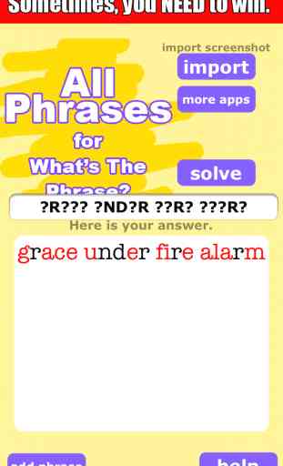 All Phrases Free Cheat for Whats The Phrase 3