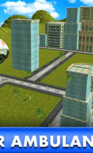 Ambulance Air Craft: Flying Car Driver Simulator 3