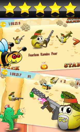 Angry Rambo Pear - shooting games for kids free 3