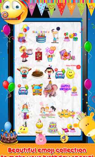 Animated 3D Birthday Emoji, Wishes, Cards & Emoticons 4