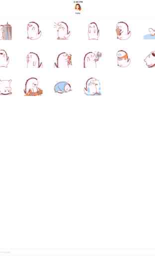 Animated Cute Dino Pink Sticker Pack 4