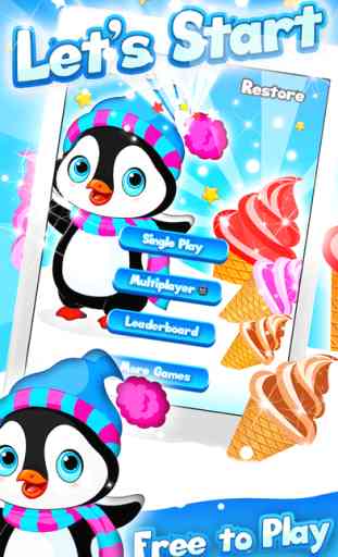 Arctic Penguin Monty in the Frozen Ice Cream Club Hunt Free Game 4