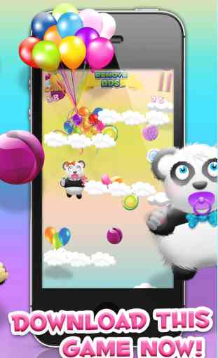 Baby Panda Bears Candy Rain HD -  Fun Cloud Jumping Edition FREE Game! 3