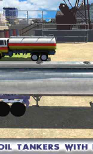 Big Oil Container Truck Simulator: Realistic transport trailer 18 wheeler game 1