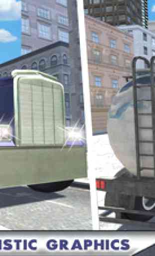 Big Oil Container Truck Simulator: Realistic transport trailer 18 wheeler game 3