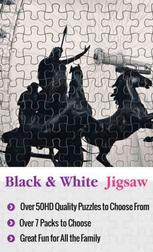Black And White Jigsaw - Epic Puzzle Trivia Quest 4 Kids & Family Fun 1