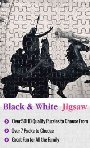 Black And White Jigsaw - Epic Puzzle Trivia Quest 4 Kids & Family Fun 4