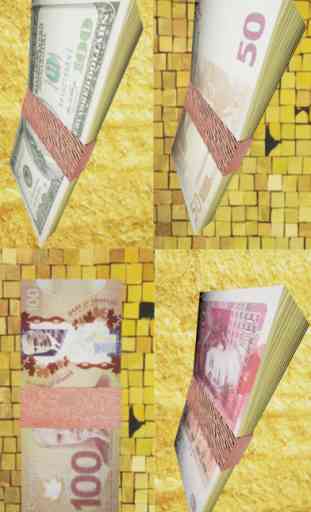 Be Rich - Banknotes Rain in 3D 1