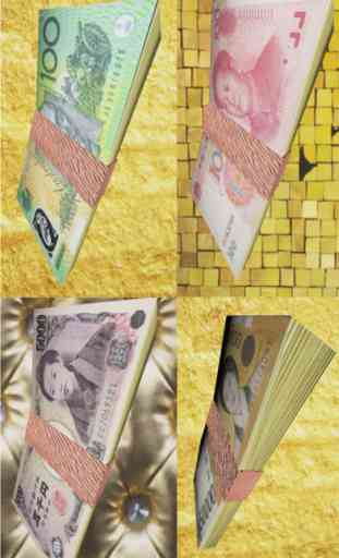 Be Rich - Banknotes Rain in 3D 2