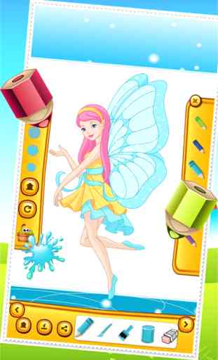 Beauty Fairy Princess Coloring Book Drawing for Kid Games 1