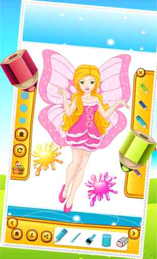 Beauty Fairy Princess Coloring Book Drawing for Kid Games 2