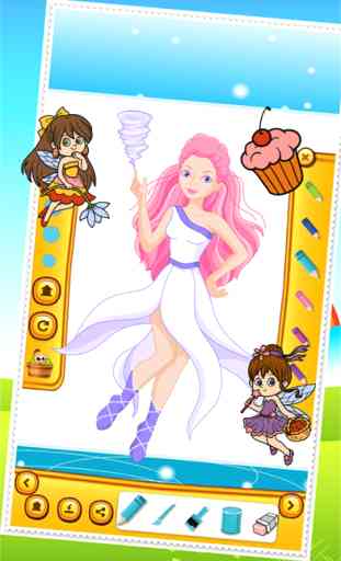 Beauty Fairy Princess Coloring Book Drawing for Kid Games 4