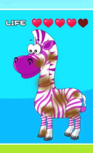 Belle's playtime with baby zebra - kids game free 1