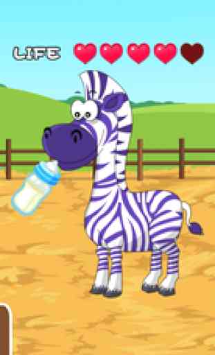 Belle's playtime with baby zebra - kids game free 3