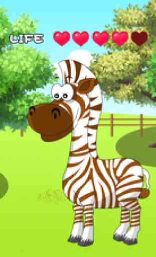 Belle's playtime with baby zebra - kids game free 4