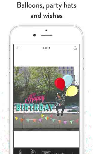Birthday Stickers - Frames, Balloons and Party Decor Photo Overlays 3