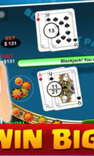 Black-Jack Vegas Classic 21 Card Run Casino Game Free 2