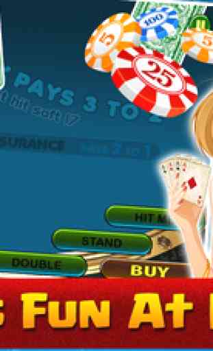 Black-Jack Vegas Classic 21 Card Run Casino Game Free 3